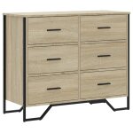 Vidaxl commode chêne sonoma 91x35, 5x74, 5 cm bois d'ingénierie Vidaxl commode chêne sonoma 91x35, 5x74, 5 cm bois d'ingénierie
