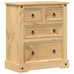 Vidaxl commode corona 80x43x91 cm bois massif de pin