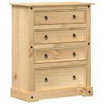 Vidaxl commode corona 92x48x120 cm bois massif de pin
