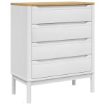 Vidaxl commode floro blanc bois de pin massif