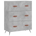 Vidaxl commode gris béton 69, 5 x 34 x 90 cm bois d'ingénierie Vidaxl commode gris béton 69, 5 x 34 x 90 cm bois d'ingénierie