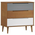Vidaxl commode molde marron 80x40x80 cm bois de pin solide Vidaxl commode molde marron 80x40x80 cm bois de pin solide