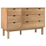 Vidaxl commode otta 111x43x73, 5 cm bois de pin massif
