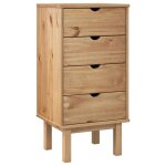 Vidaxl commode otta 45x39x90 cm bois de pin massif