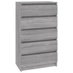 Vidaxl commode sonoma gris 60x36x103 cm bois d'ing�nierie