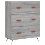 Vidaxl commode sonoma gris 69, 5 x 34 x 90 cm bois d'ingnierie