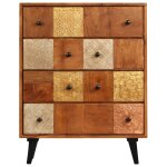 Vidaxl commode � tiroirs 60x30x75 cm bois d'acacia massif