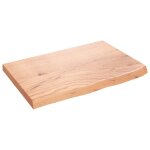 Vidaxl comptoir de salle de bain marron 60x40x(2 - 4)cm bois trait