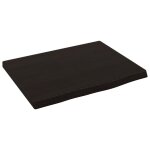 Vidaxl comptoir de salle de bain marron fonc 40x30x2 cm bois trait