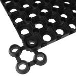 Vidaxl connecteurs de tapis 10 pcs caoutchouc noir