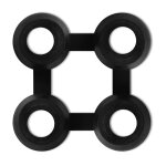 Vidaxl connecteurs de tapis 10 pcs caoutchouc noir