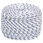 Vidaxl corde de bateau blanc 10 mm 100 m polypropyl�ne
