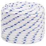 Vidaxl corde de bateau blanc 18 mm 100 m polypropyl�ne