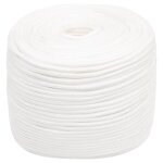 Vidaxl corde de bateau blanc complet 10 mm 100 m polypropyl�ne