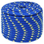 Vidaxl corde de bateau bleu 12 mm 100 m polypropyl�ne