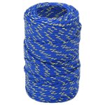 Vidaxl corde de bateau bleu 2 mm 50 m polypropyl�ne