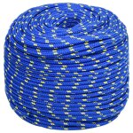 Vidaxl corde de bateau bleu 6 mm 50 m polypropyl�ne