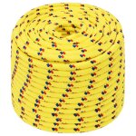 Vidaxl corde de bateau jaune 12 mm 25 m polypropyl�ne