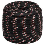 Vidaxl corde de bateau noir 16 mm 100 m polypropyl�ne