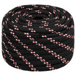 Vidaxl corde de bateau noir 20 mm 100 m polypropyl�ne