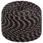 Vidaxl corde de bateau noir 6 mm 50 m polypropyl�ne