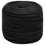 Vidaxl corde de bateau noir complet 10 mm 100 m polypropyl�ne