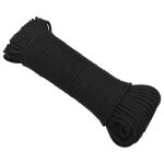 Vidaxl corde de bateau noir complet 3 mm 100 m polypropyl�ne
