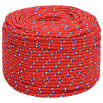 Vidaxl corde de bateau rouge 8 mm 25 m polypropyl�ne