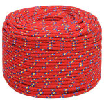 Vidaxl corde de bateau rouge 8 mm 250 m polypropyl�ne