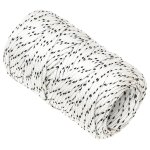 Vidaxl corde de bateau tress blanc 2 mmx25 m polyester