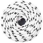Vidaxl corde de bateau tress blanc 6 mmx100 m polyester