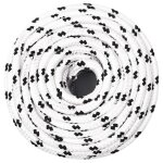 Vidaxl corde de bateau tress� blanc 8 mmx100 m polyester