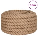 Vidaxl corde de jute 10 m de long 60 mm d'�paisseur