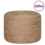 Vidaxl corde de jute 100 m de long 4 mm d'�paisseur