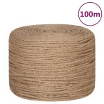 Vidaxl corde de jute 100 m de long 8 mm d'�paisseur