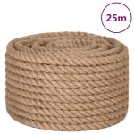 Vidaxl corde de jute 25 m de long 20 mm d'�paisseur