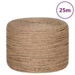 Vidaxl corde de jute 25 m de long 6 mm d'paisseur