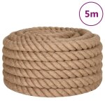 Vidaxl corde de jute 5 m de long 36 mm d'�paisseur