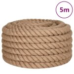 Vidaxl corde de jute 5 m de long 60 mm d'�paisseur