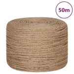 Vidaxl corde de jute 50 m de long 6 mm d'�paisseur