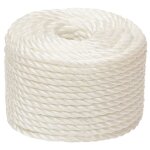 Vidaxl corde de travail blanc 16 mm 250 m polypropyl�ne