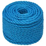 Vidaxl corde de travail bleu 12 mm 25 m polypropyl�ne