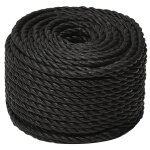 Vidaxl corde de travail noir 12 mm 50 m polypropyl�ne