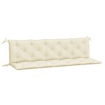 Vidaxl coussins de banc de jardin lot de 2 blanc cr�me tissu oxford