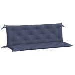 Vidaxl coussins de banc de jardin lot de 2 bleu marine 150x50x7 cm