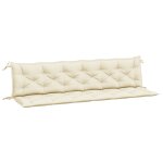 Vidaxl coussins de banc de jardin lot de 2 blanc crme tissu oxford