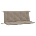 Vidaxl coussins de banc jardin lot de 2 taupe 120x50x7 cm tissu oxford
