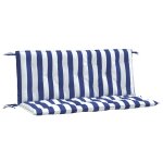 Vidaxl coussins de banc de jardin lot de 2 rayures bleues et blanches
