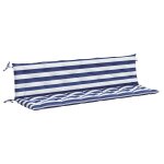 Vidaxl coussins de banc de jardin lot de 2 rayures bleues et blanches Vidaxl coussins de banc de jardin lot de 2 rayures bleues et blanches