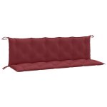 Vidaxl coussins de banc de jardin lot de 2 rouge bordeaux m�lang�